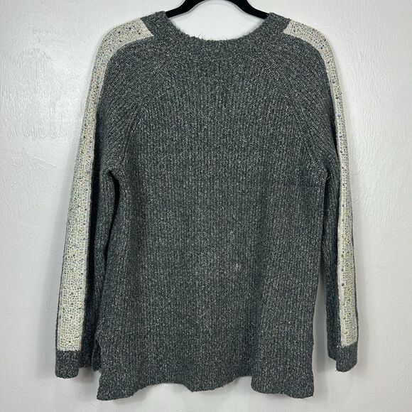 INC International Concepts Gray Cotton Blend Beaded Pullover Sweater Size M - Picture 4 of 10